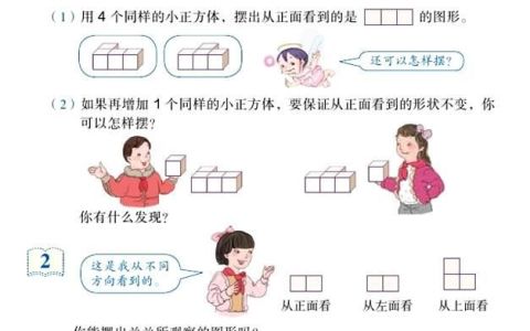 五年级下册数学第一单元观察物体