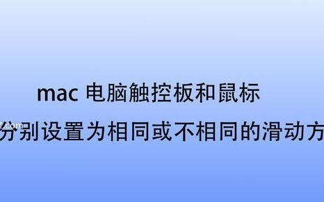 mac触摸板和鼠标滚动方向分开设置