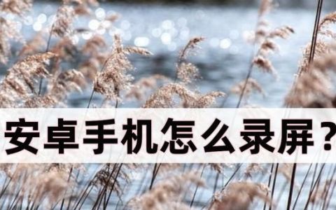 安卓手机怎么录屏?录屏的四种方法