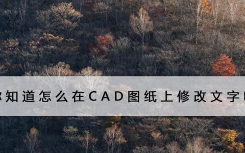 如何在cad图纸上修改文字及尺寸