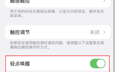iphone轻点唤醒不能用了怎么办