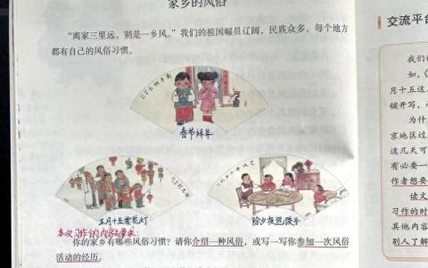 人教版六年级下册习作家乡的风俗